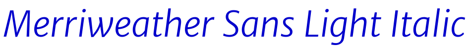 Merriweather Sans Light Italic fuente